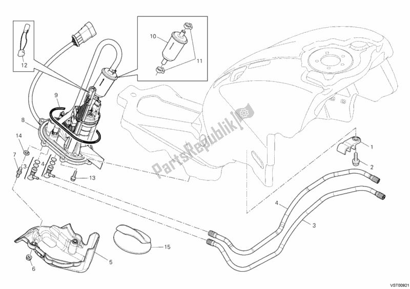 Tutte le parti per il Pompa Di Benzina del Ducati Monster 1100 S ABS 2010